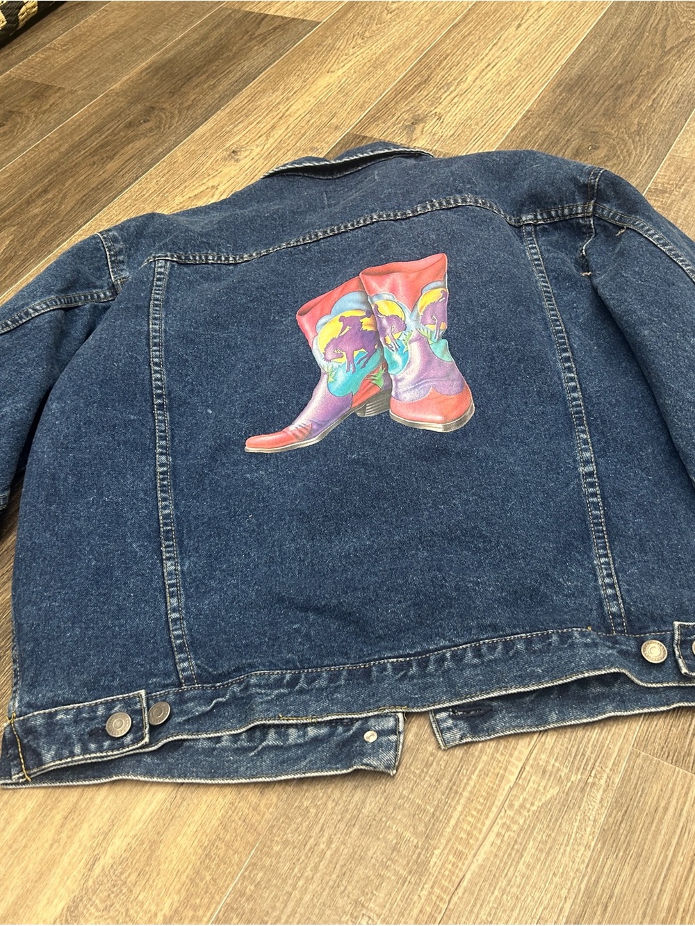 Womens Rock Creek Dark Blue Denim Jacket - Picture 3 of 3